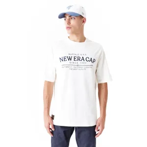 Lightweight Fashion New Era Graphic White Oversized T-Shirt