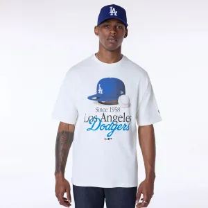 Relaxing Day safe for skin LA Dodgers MLB Script Open White T-Shirt