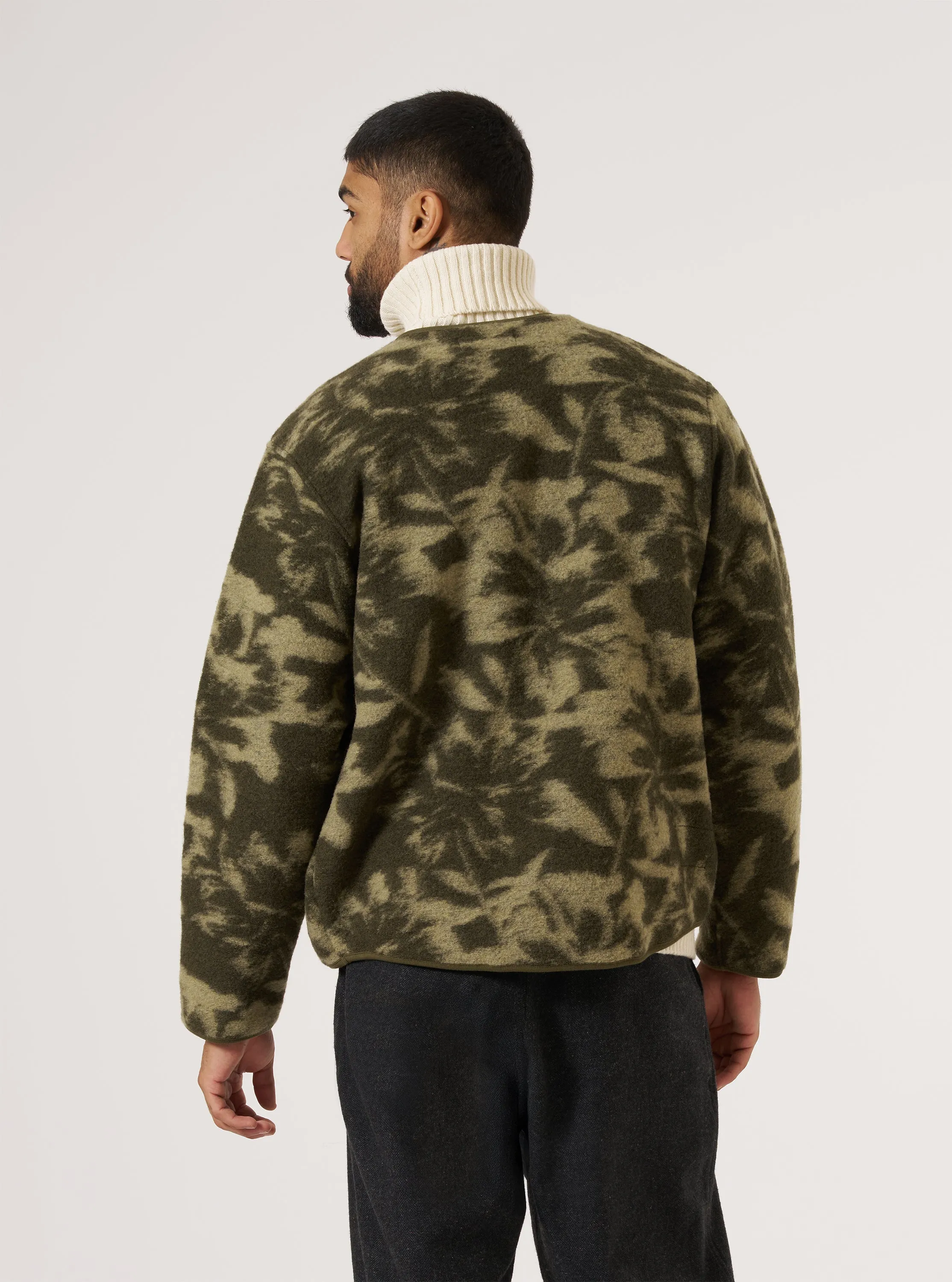 Field Tested Outdoor Style Gear Green/Pale Green Studio Fleece Cardigan