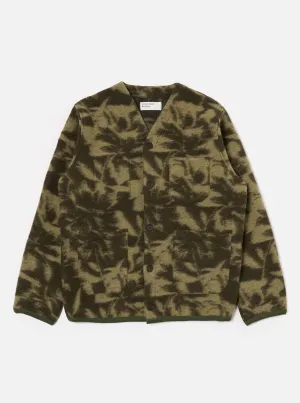 Green/Pale Green Studio Fleece Cardigan Warm Liner Commuter Fit