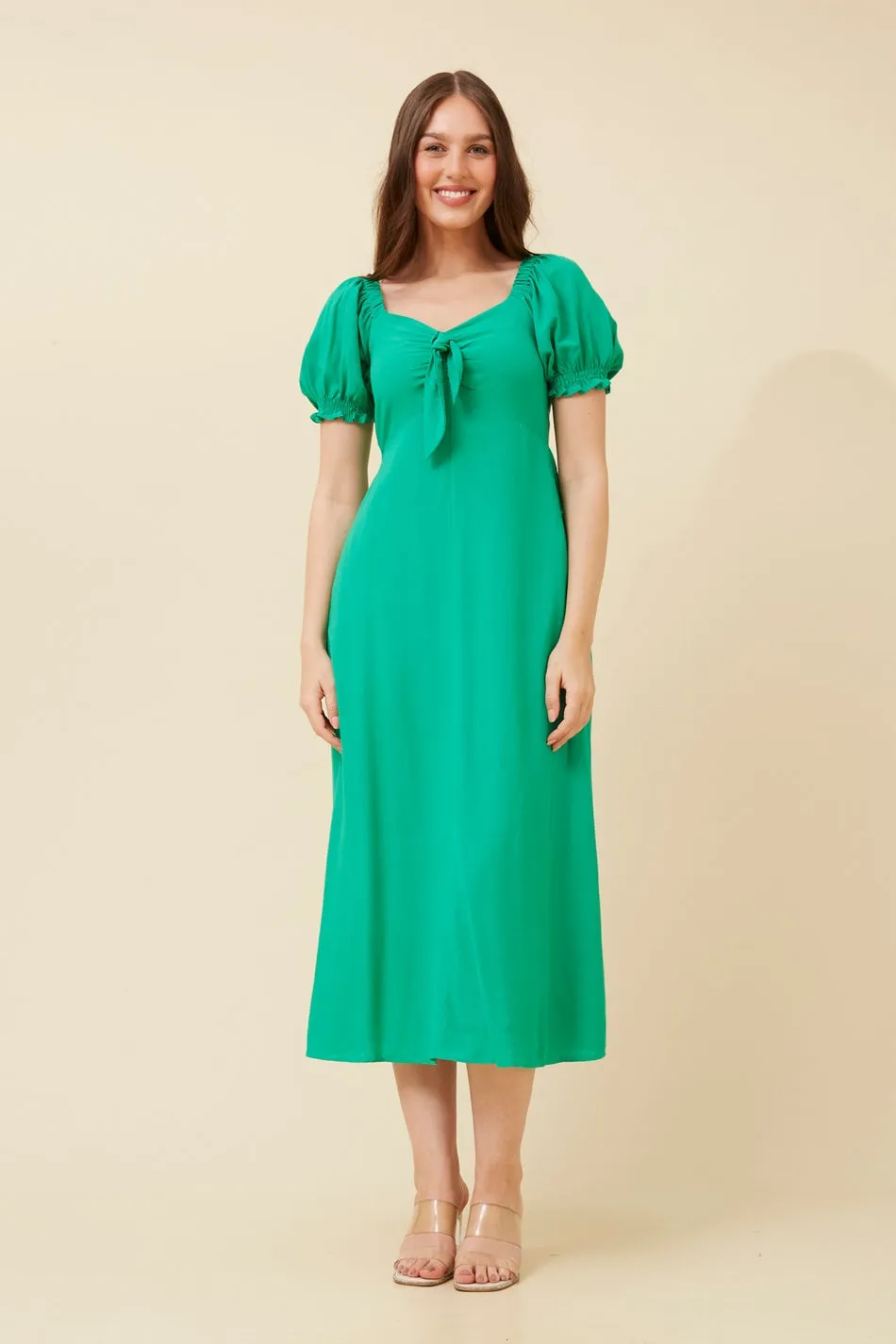 FAITH BOW FRONT DRESS Vibrant fit Soft Finish