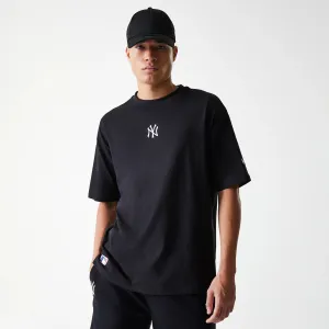 New York Yankees MLB League Essential Black Oversized T-Shirt Seam Free Edging Non Fading Material