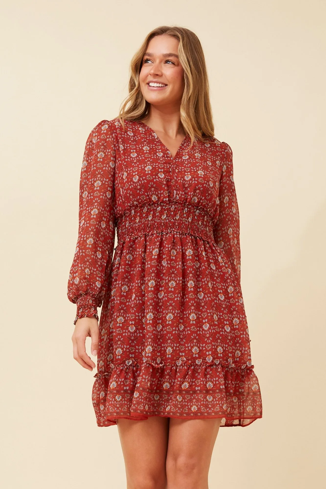 Versatile Layer AVIVA FLORAL SHORT  DRESS