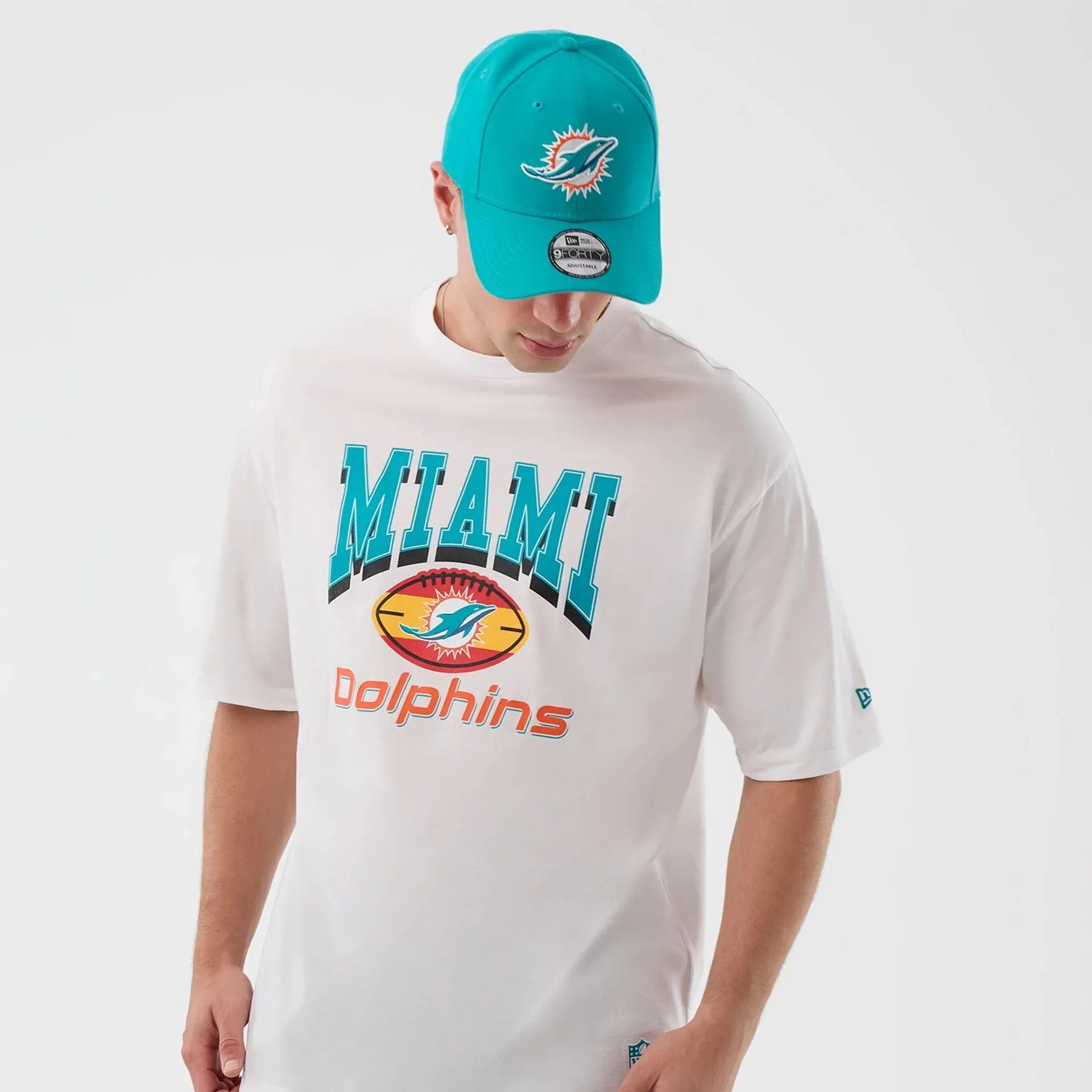 Miami Dolphins NFL International Series Games White Oversized T-Shirt Urban Look