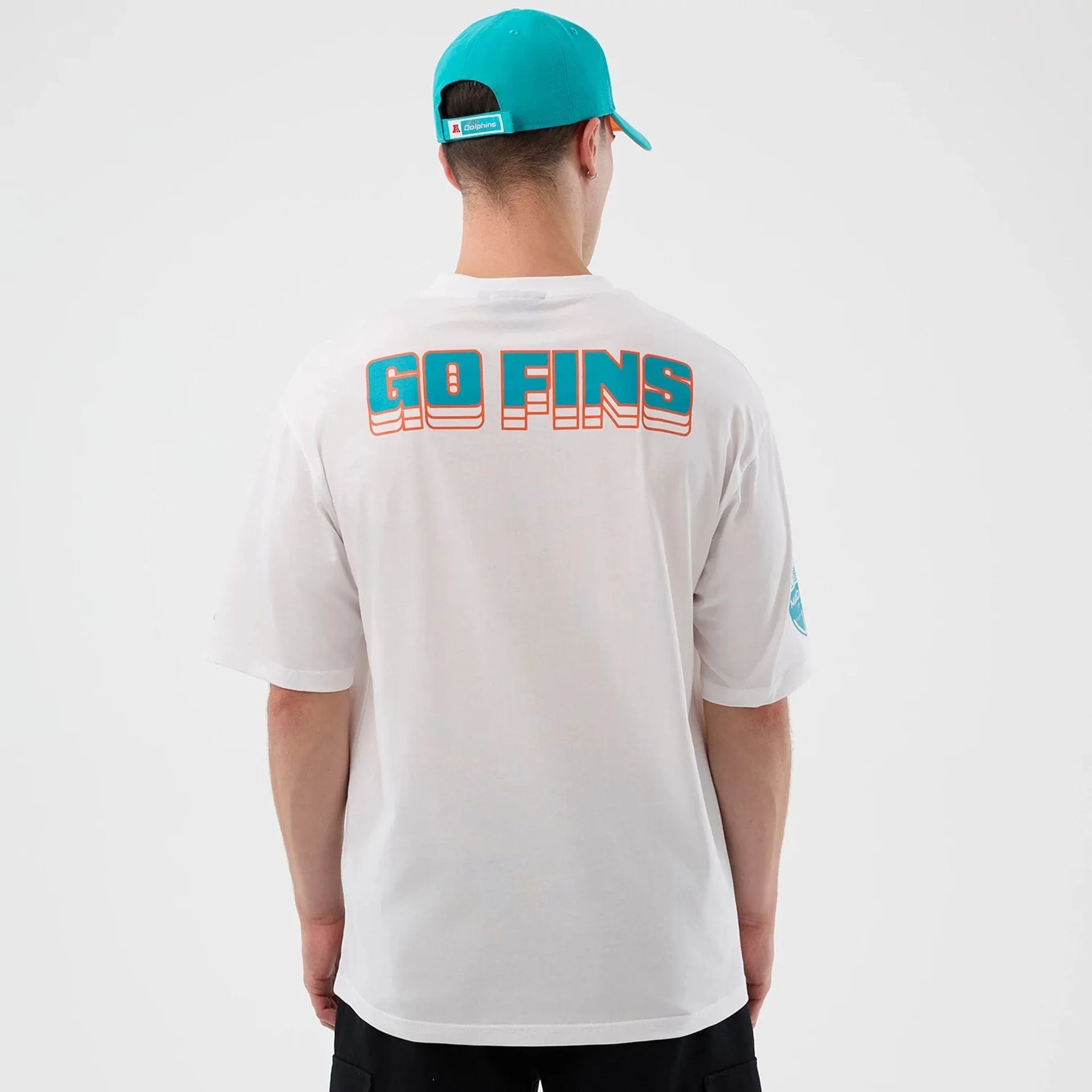 Miami Dolphins NFL International Series Games White Oversized T-Shirt budget-friendly High Density Weave