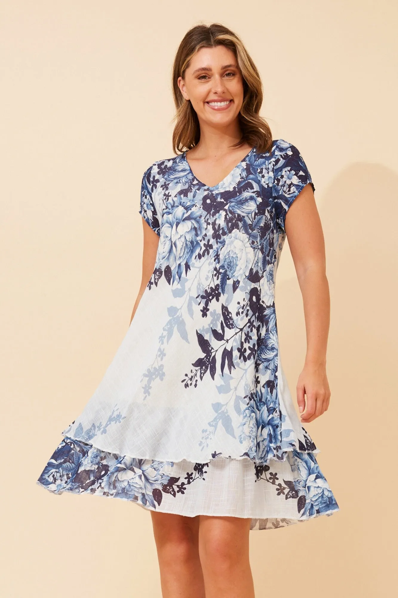 Flattering Comfort Wear ELECTRA FLORAL DRESS