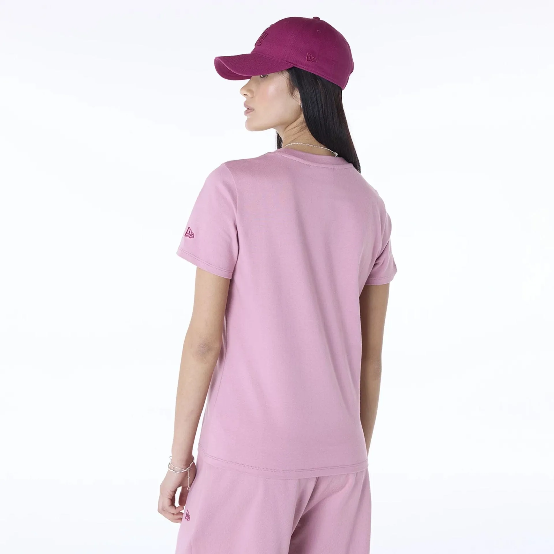 Airflow Mesh Panels LA Dodgers Womens MLB Dark Pink T-Shirt