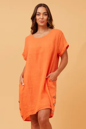 DONATELLA LINEN SHORT DRESS Timeless Trend