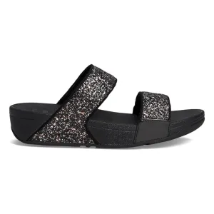 FitFlop Women's Lulu Glitter Slide Black Multi Anti Slip Durable materials