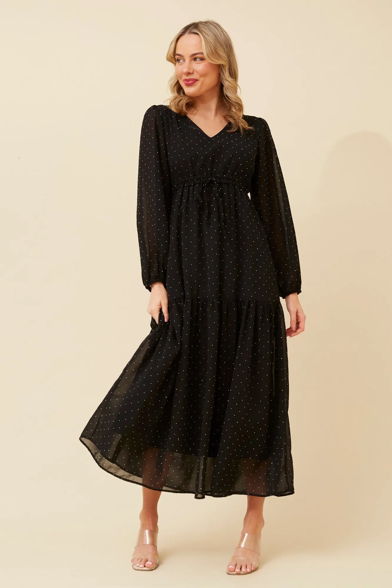 CRYSTELLE DIAMANTE MAXI DRESS Bloom Zone Chic boho dress