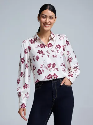 Cotton Glow Floral Print Blouse
