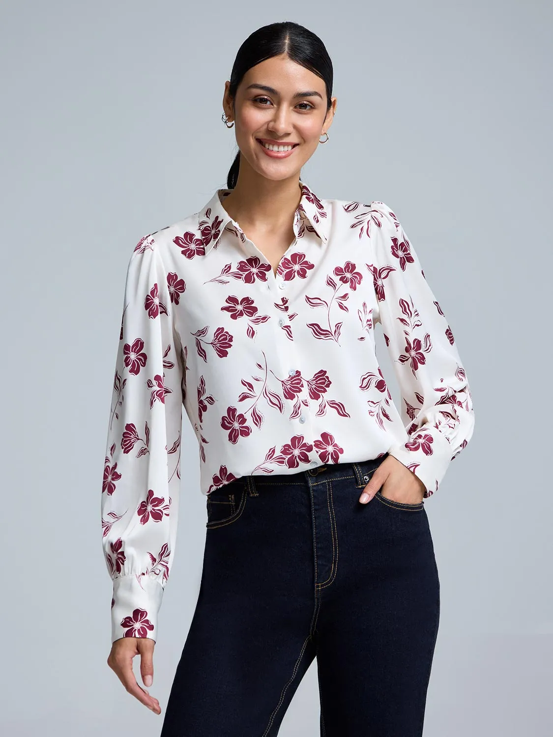 Floral Print Blouse Street Fest