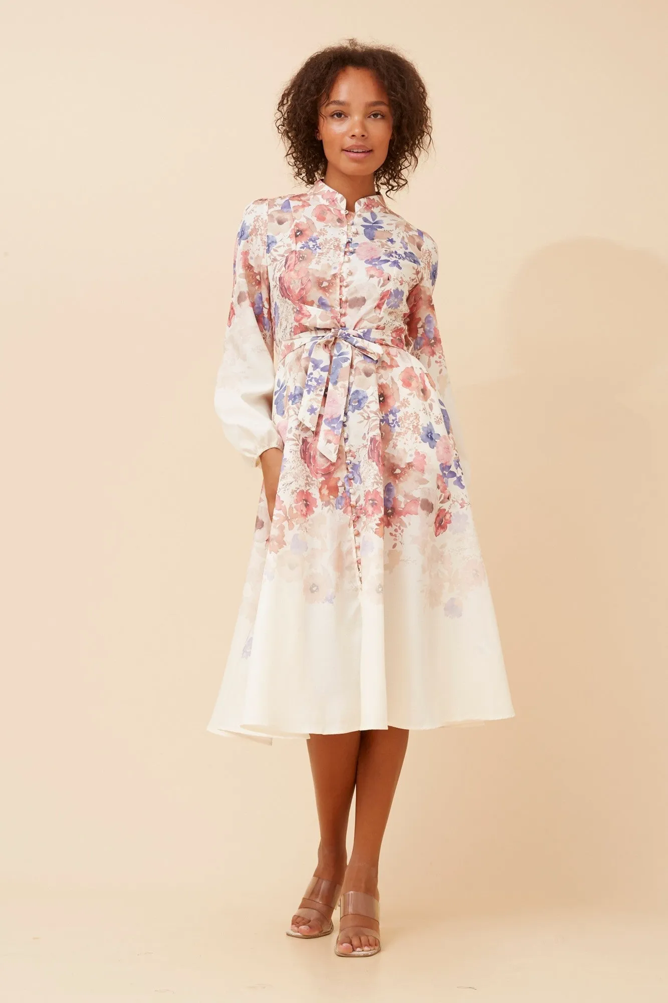 Insulating-Lining ALIATT FLORAL MIDI DRESS