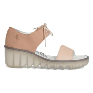 Fly London Women's BILU465 Nude/Pink Leather Simple Line