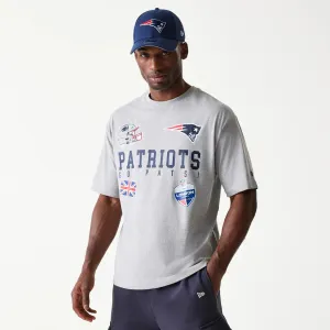 Everyday Look Wear New England Patriots NFL Games Collegiate Grey Oversized T-Shirt