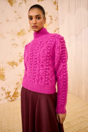 Albia Alpaca Knit Pullover - Rose Ski Core