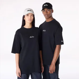 New Era Floral Graphic Black T-Shirt Relaxed Style Trendy Fashion