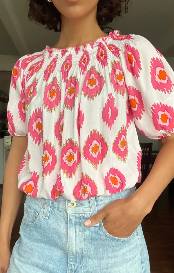 Ikat Dye Aloha Top SoftTouchLining