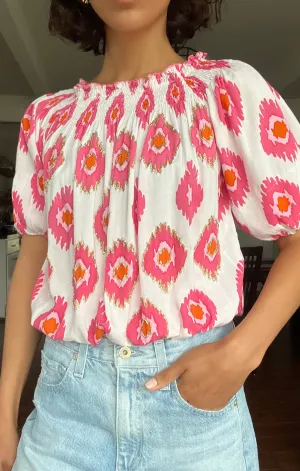 Ikat Dye Aloha Top SoftTouchLining