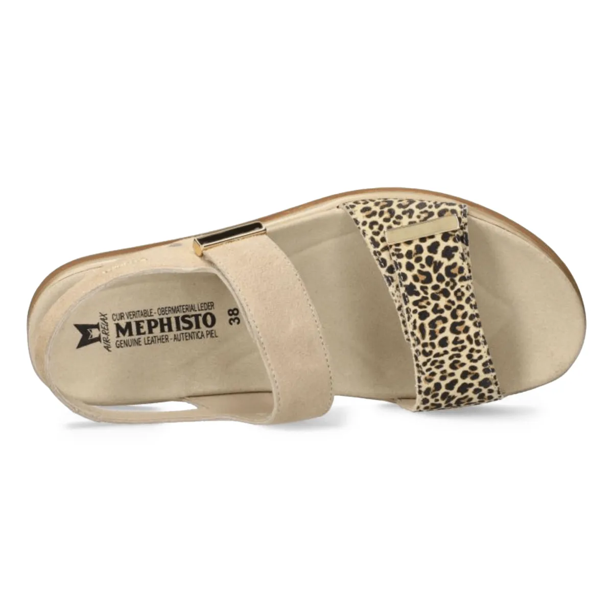 Comfy Walking Fashion Accent Mephisto Women's Dominica Light Sand/Leopard