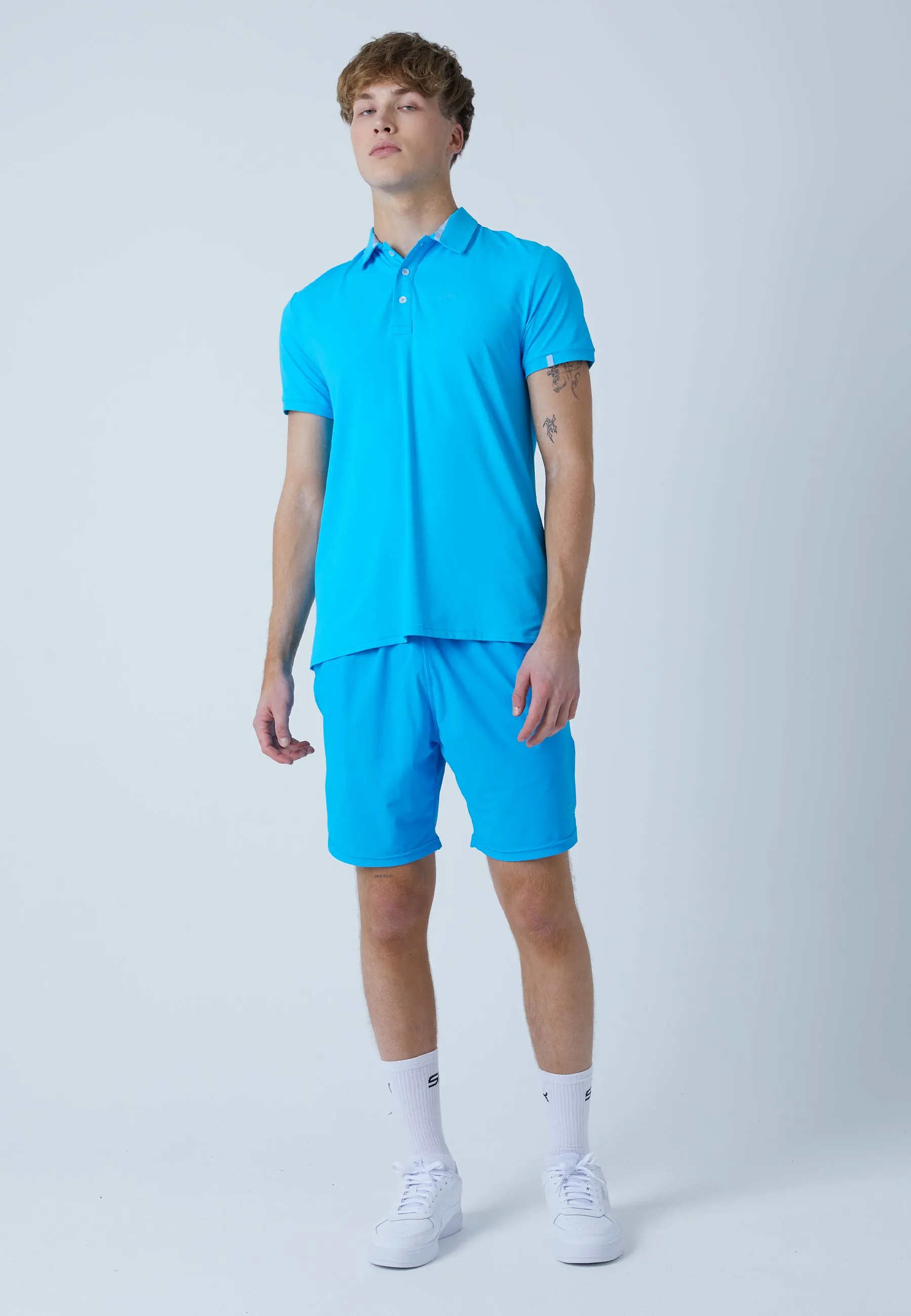 Men & boys Tennis Polo Shirt, turquoise Basic Layer