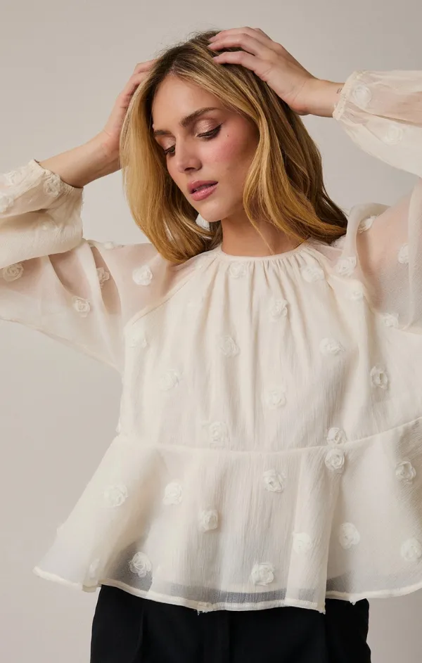 Organic Cotton Certification Gardenia Tiered Blouse