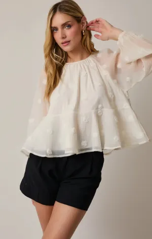 Gardenia Tiered Blouse Mature Charm