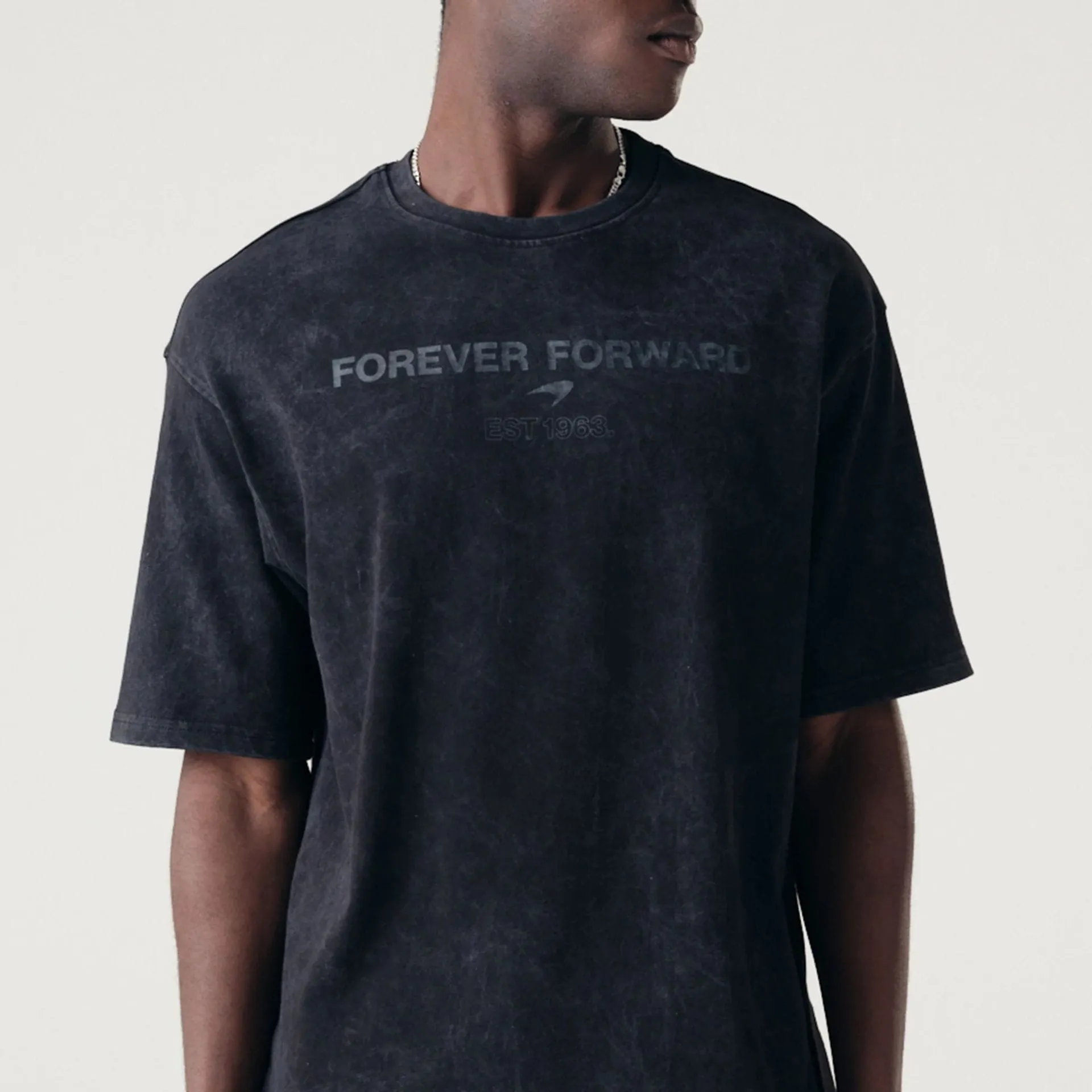 Quick Layer McLaren Racing Washed Pack Black On Black Oversized T-Shirt