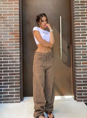 Timeless Look Motel Parallel Jeans Rich Brown