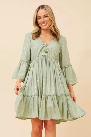 GEETA BOHO PRINT DRESS Stretchable Flattering Design