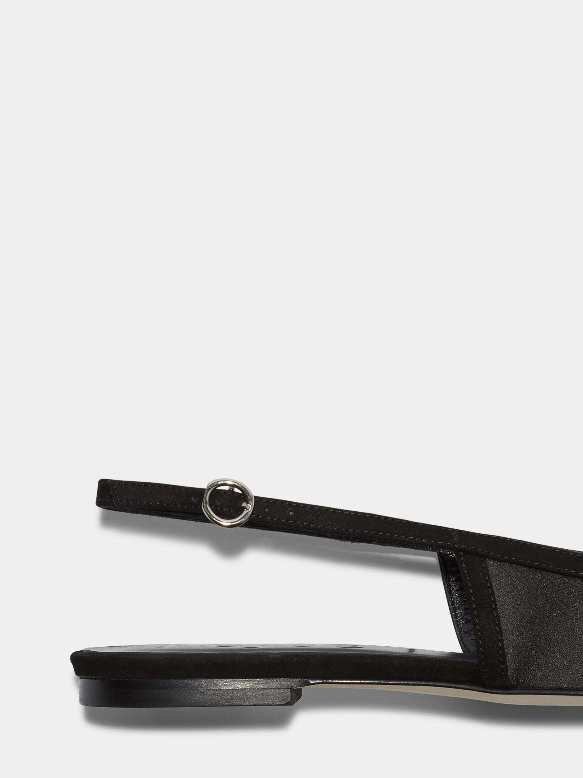 Geraldine Satin Toe-Cap Slingback Velcro Strap