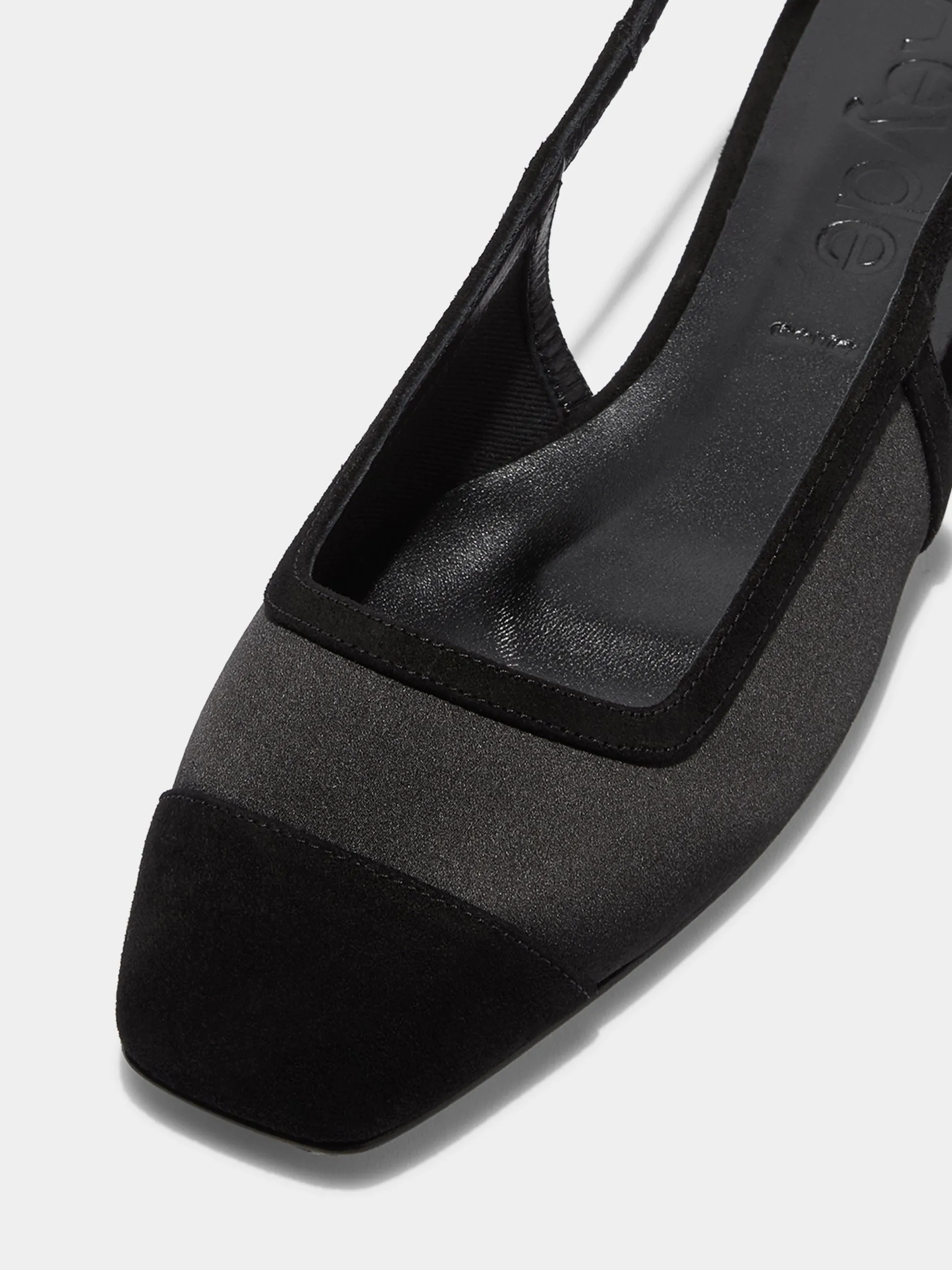 Sweat   wicking Geraldine Satin Toe-Cap Slingback