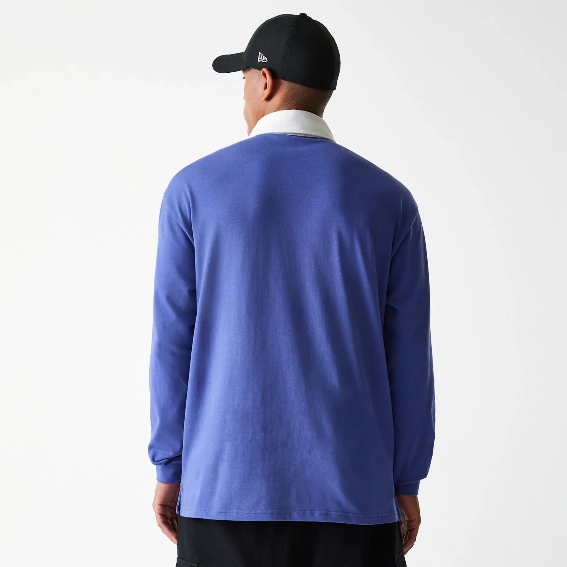 Office Casual LA Lakers NBA Rugby Dark Blue Long Sleeve Polo