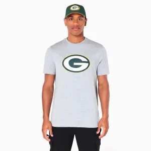 Green Bay Packers NFL Grey T-Shirt Reinforced Shoulder Seams Basic Top
