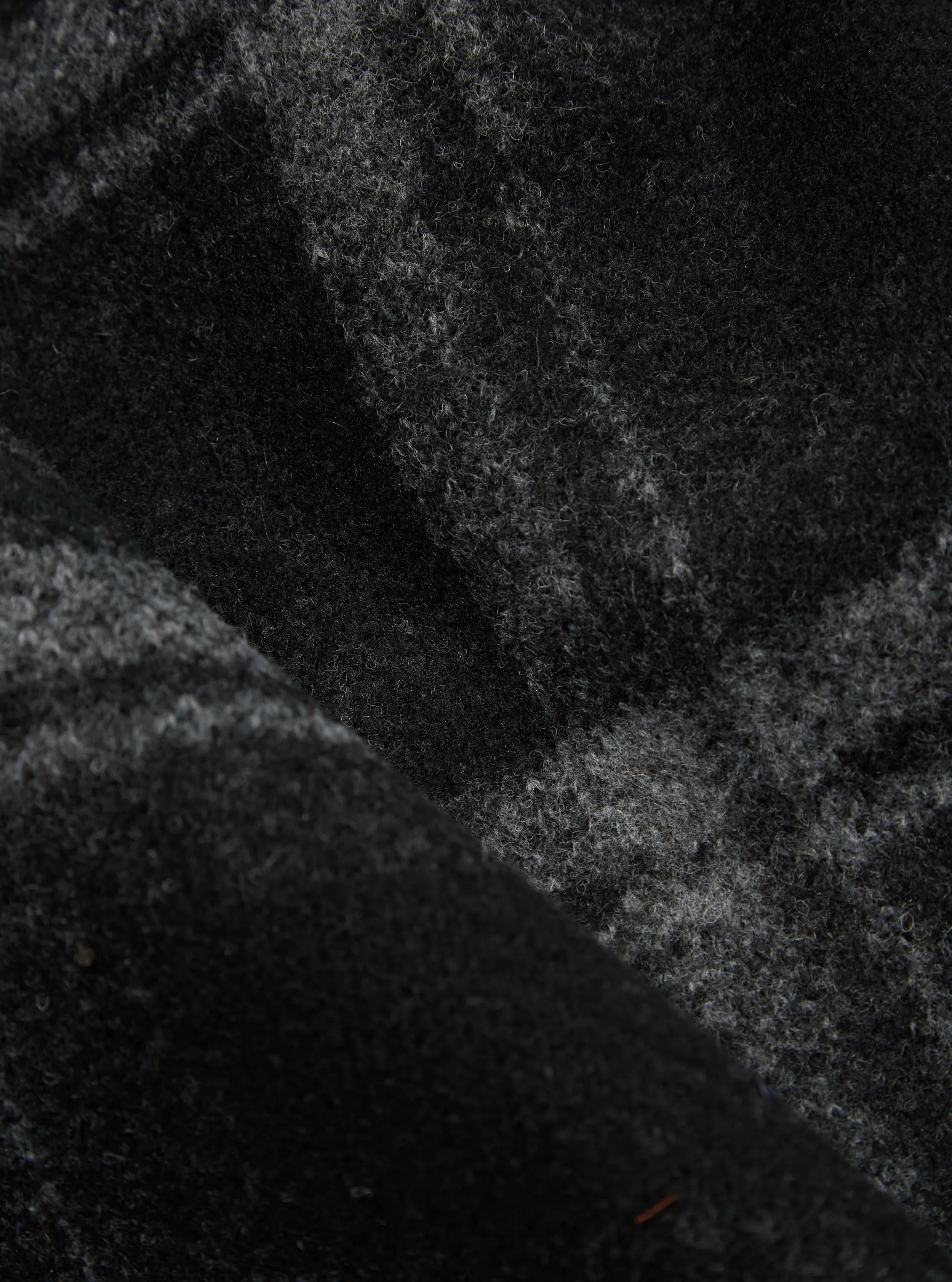 Grey Moh Check Fleece Button Front Bomber Quiet Street Urban Daywear