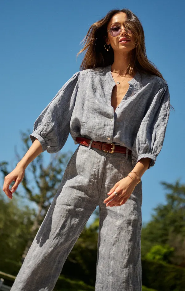 Linen Edith Blouse Fashionable Skirt