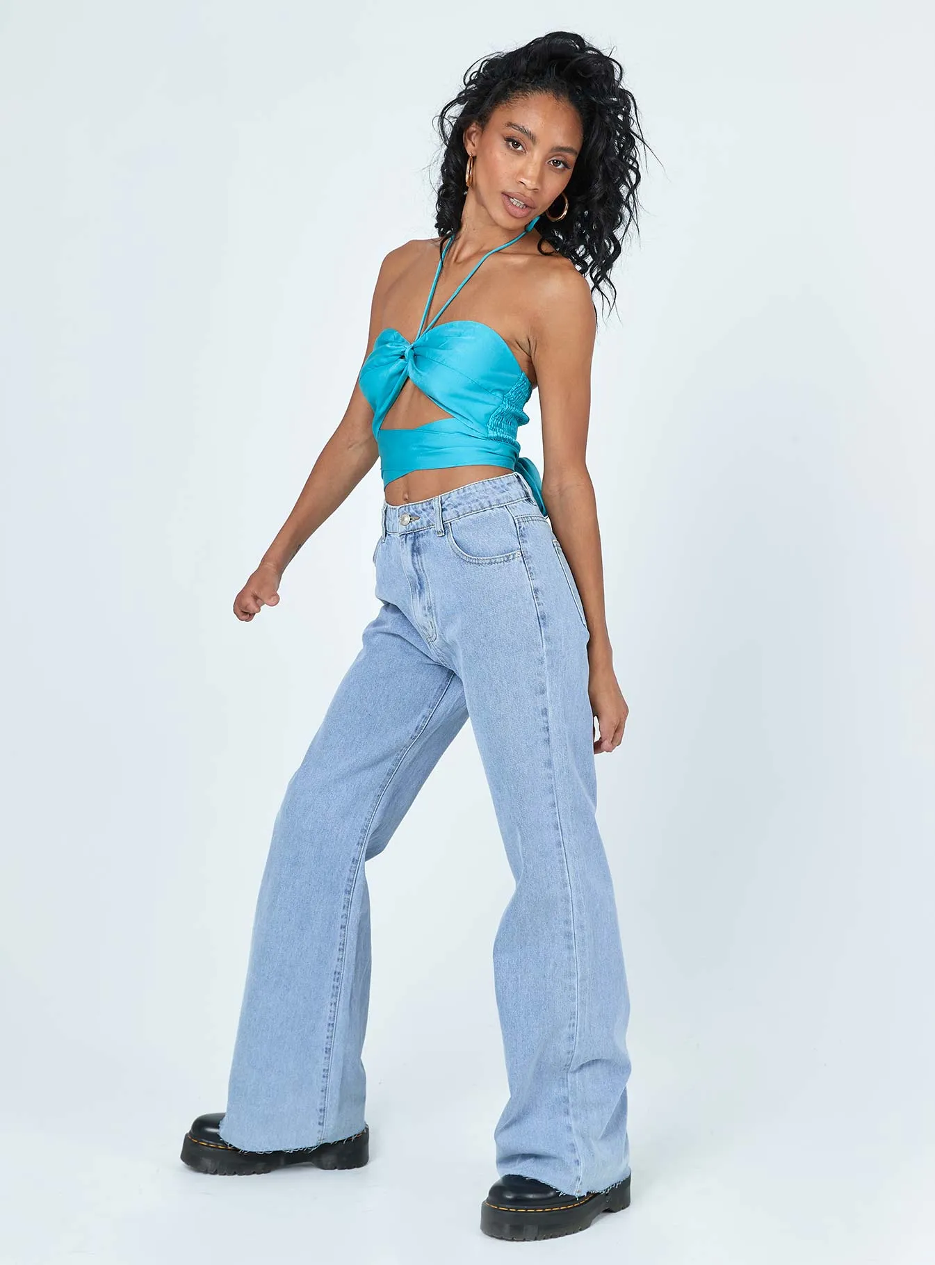 Hallstatt Wide Leg Denim Jeans Clean Fashion