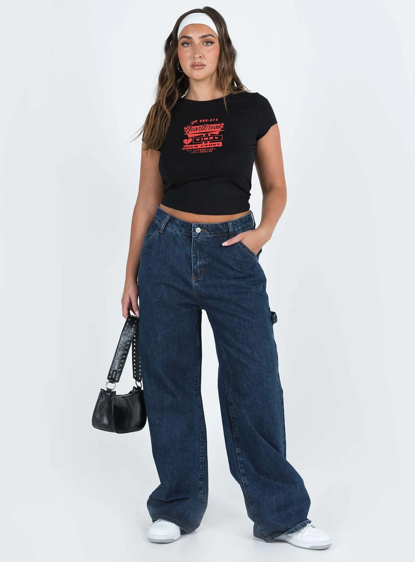 Garment Dyed Texture Durable Build Hambleton Jeans Dark Wash Denim