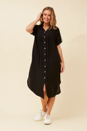 Tall-Fit HAZELINA LINEN SHIRT DRESS