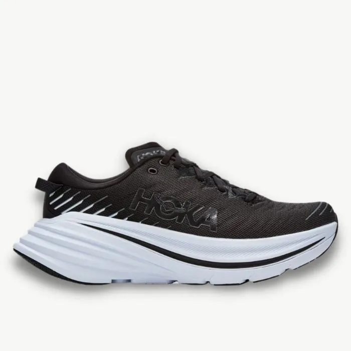 hoka Bondi X Men's Running Shoes Bounce Response Engine running in straight tracks shoes
