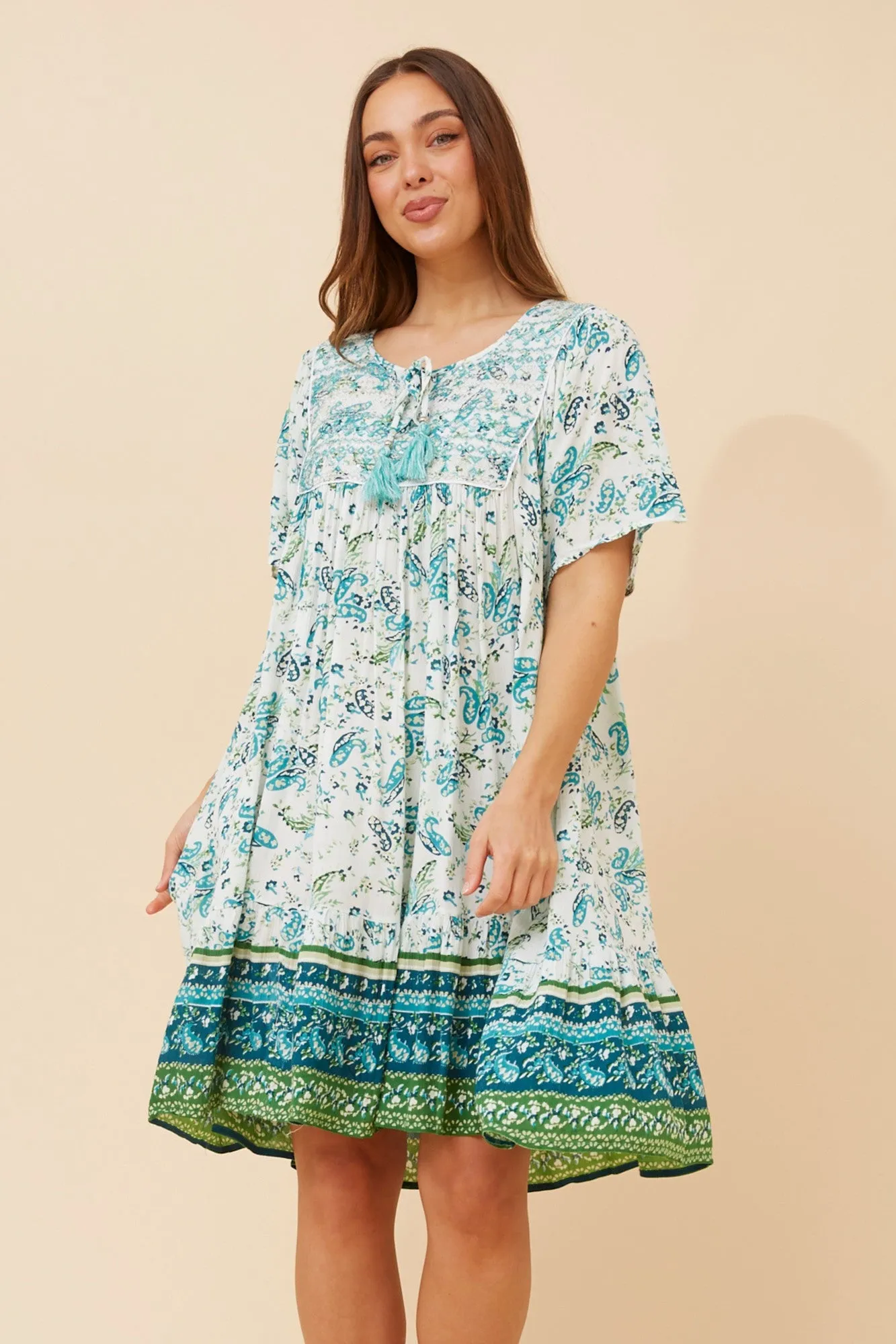 Light Appeal Premium Look HONDA PAISLEY PRINT DRESS