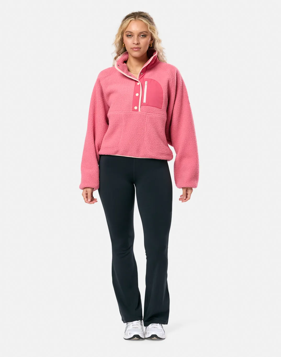 train station Horizon Layer Up Half Snap in Blush