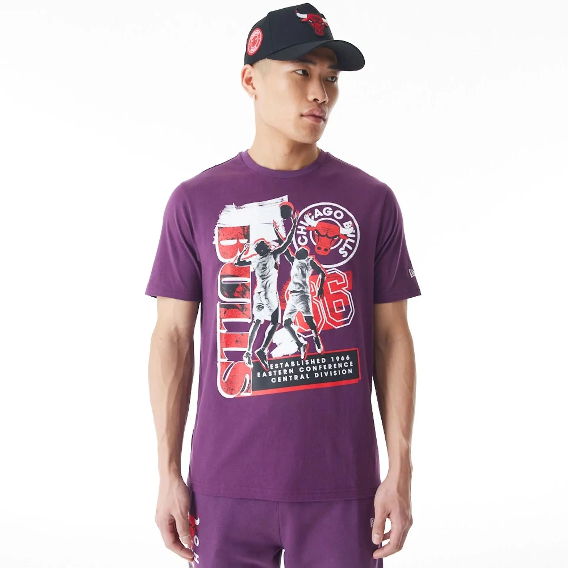 Weekend Outfit Chicago Bulls NBA Player Graphic Dark Purple T-Shirt