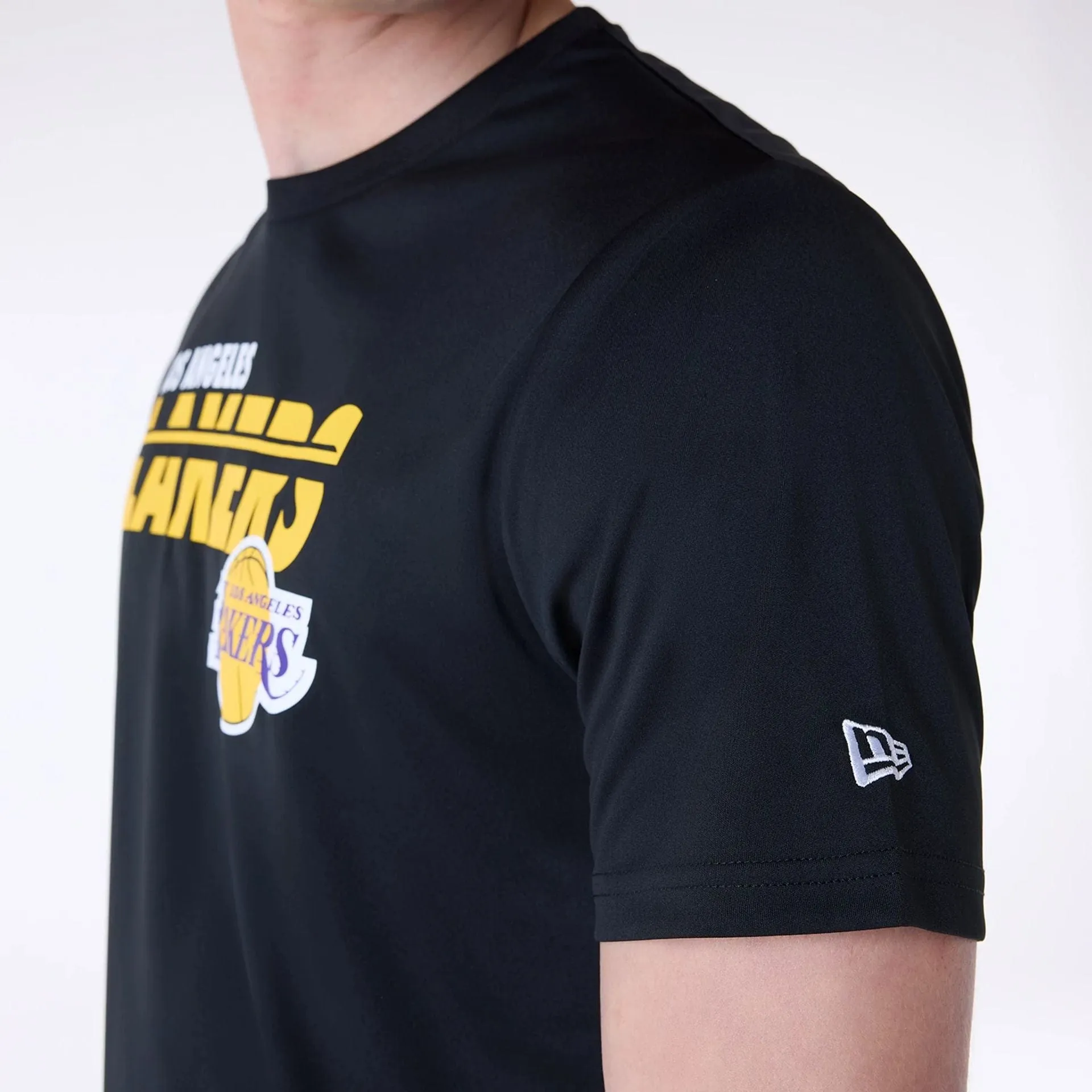 LA Lakers NBA Essentials Black T-Shirt Brushed Interior Lining