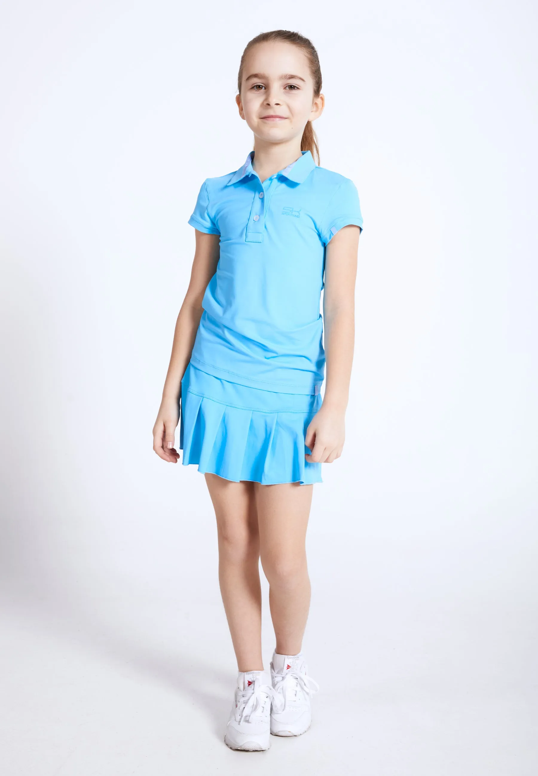 Casual Flex Women & Girls Tennis Polo Shirt, light blue