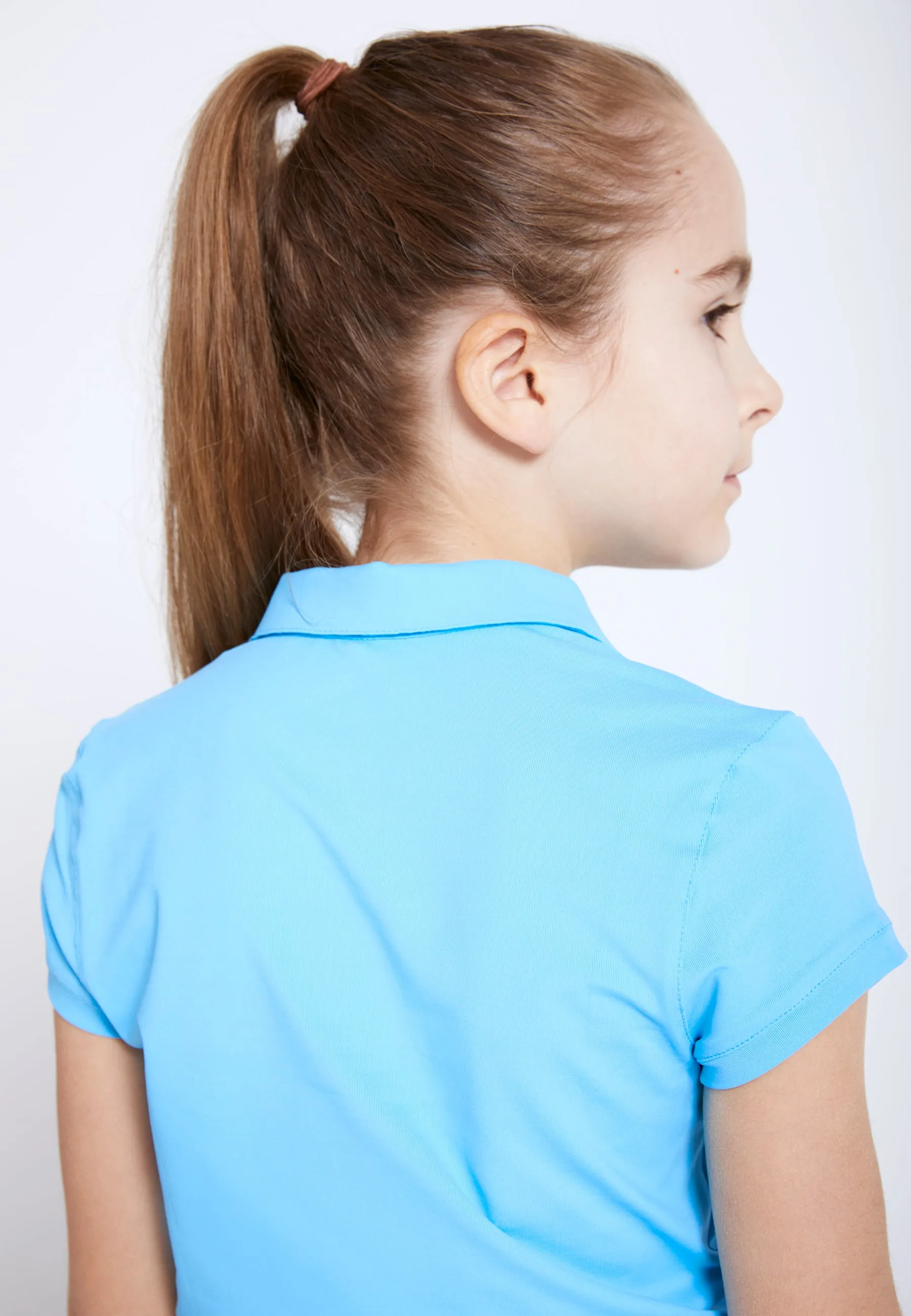 Women & Girls Tennis Polo Shirt, light blue Feminine Appeal UV protected