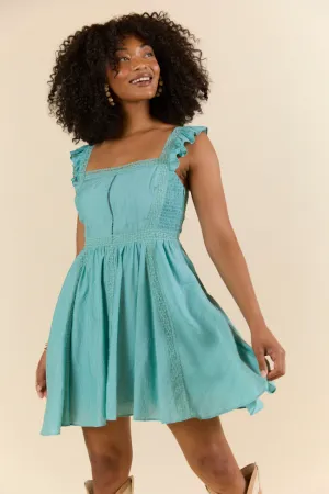 Fit Focused Versatile Touch In This Groove Dusty Teal Mini Dress SALE