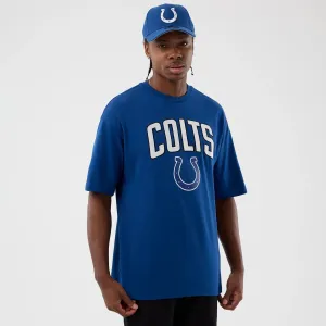 Casual Layer Wear Simple Look Indianapolis Colts NFL International Series Games Blue Oversized T-Shirt