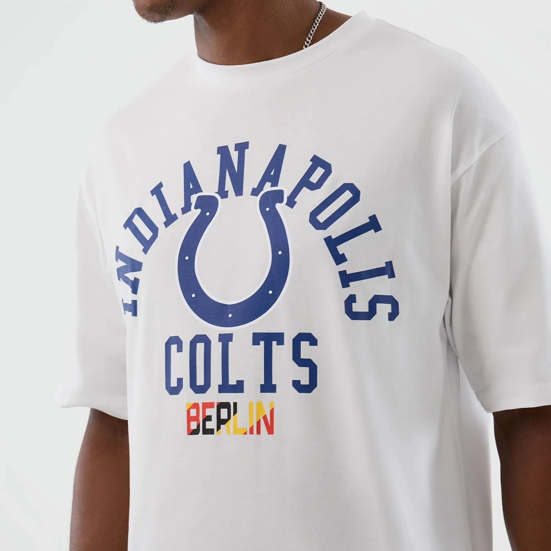 Fashionable Layer Indianapolis Colts NFL International Series Games White Oversized T-Shirt