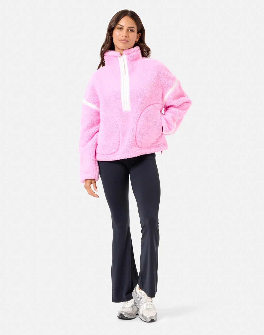 Industry Fleece Half Zip in Cotton Candy All Season All weather